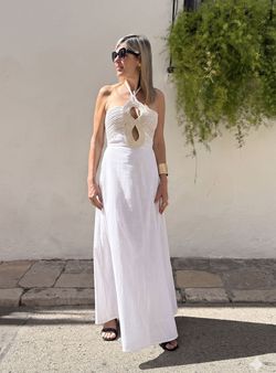 Vestido macramé Jávea blanco
