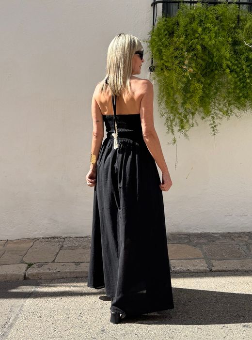 Vestido macramé Jávea negro