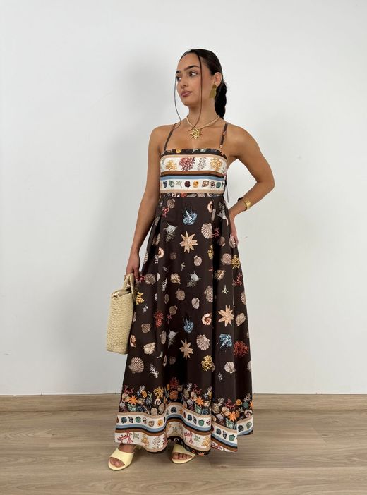 Vestido Marea marrón