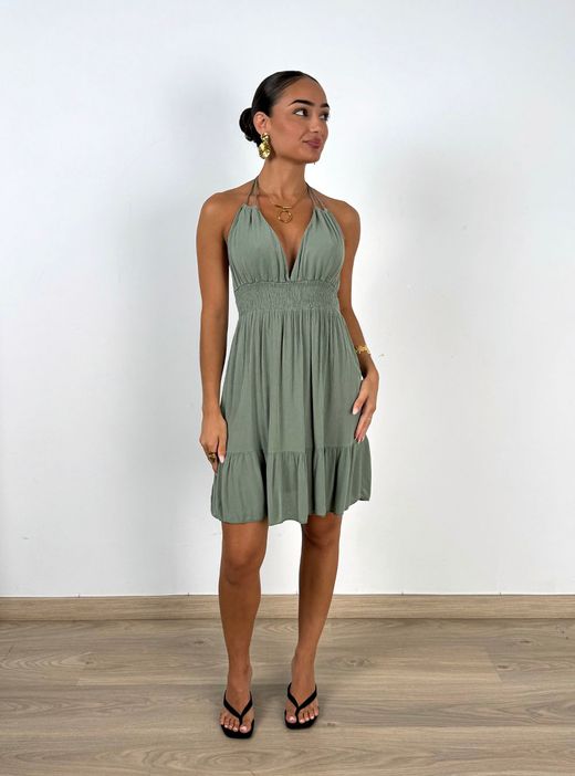 Vestido Marilyn kaki