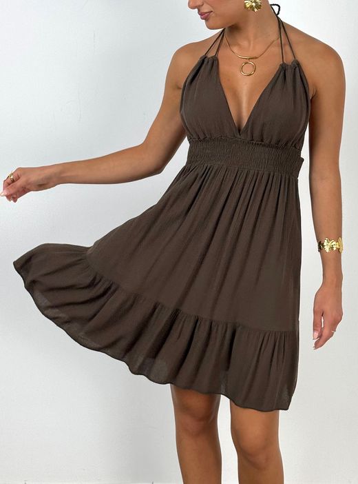 Vestido Marilyn marrón