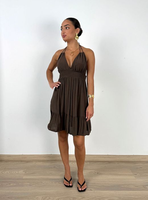 Vestido Marilyn marrón