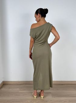 Vestido Midi Llanes kaki