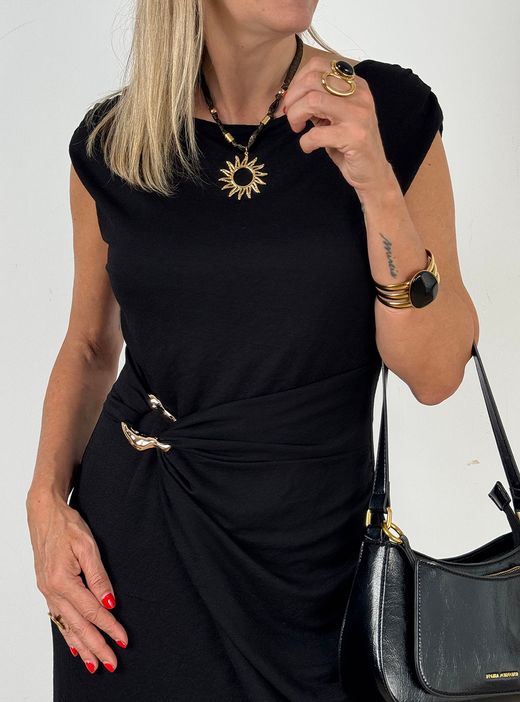 Vestido Midi Llanes negro