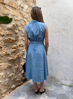 Vestido midi Napoli azul denim
