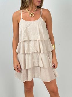 Vestido Minivolantes beige