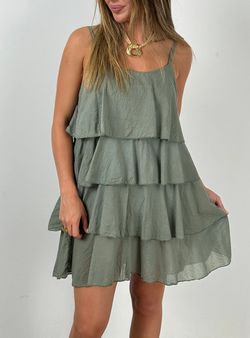 Vestido Minivolantes kaki