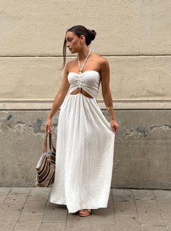 Vestido Nerja crudo
