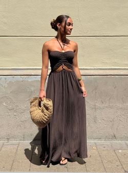 Vestido Nerja marrón