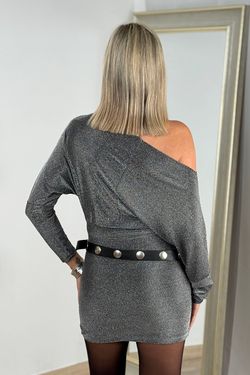 Vestido Sofía plata