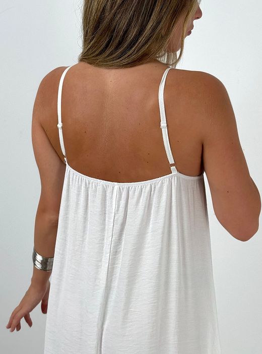 Vestido tachuelas blanco