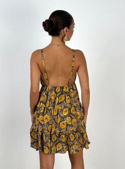Vestido Vera kaki-amarillo